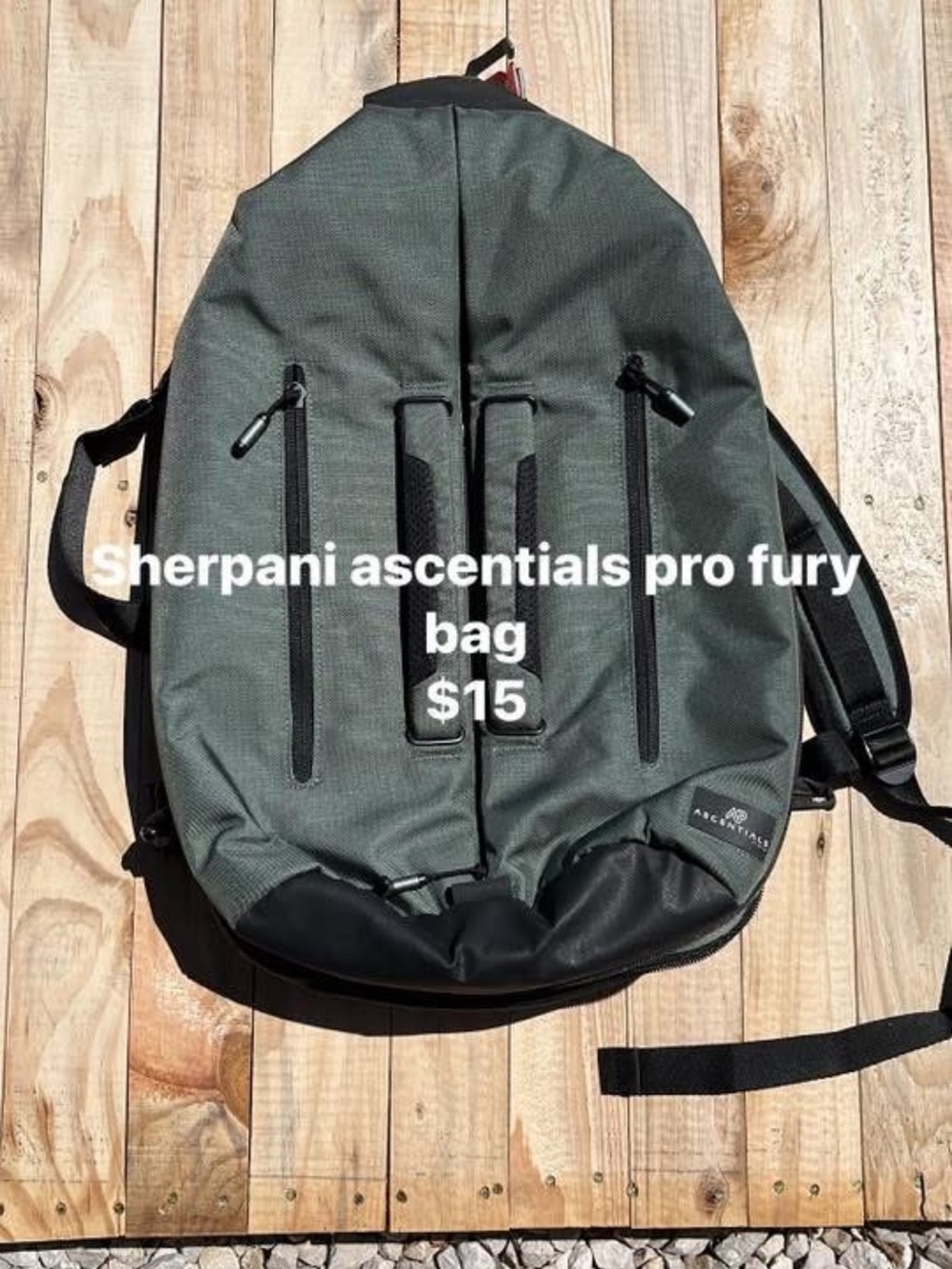 Sherpani Ascentials Pro Fury Backpack - Olive Green with Black Trim
